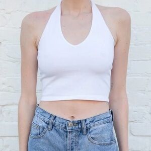 Brandy Melville white Alexis halter top